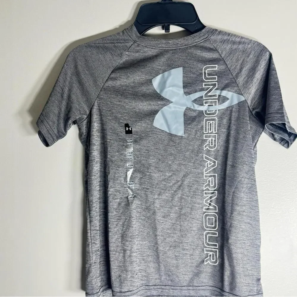 Under Armour Boys🔥❤️ shirt Tech Split Logo HybridShort Sleeve T shirt boys tee